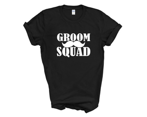 Groom & Squad Best Man Stag Party Matching T-shirt Moustache