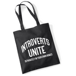 Load image into Gallery viewer, Introverts Unite Lightweight Cotton Tote Bag
