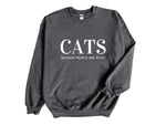 Load image into Gallery viewer, Cats Because People Are Dicks Adult Unisex Sweatshirt
