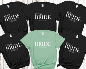 Personalised Bride Team Bride Hen Party T-Shirts D7