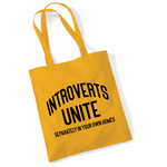 Load image into Gallery viewer, Introverts Unite Lightweight Cotton Tote Bag
