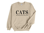 Load image into Gallery viewer, Cats Because People Are Dicks Adult Unisex Sweatshirt
