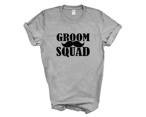 Groom & Squad Best Man Stag Party Matching T-shirt Moustache