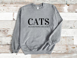 Load image into Gallery viewer, Cats Because People Are Dicks Adult Unisex Sweatshirt
