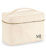 Load image into Gallery viewer, Personalised Initial Small Monogram Cotton Canvas Vanity Bag Case
