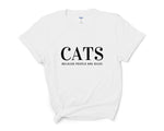 Load image into Gallery viewer, Cats Because People Are Dicks Adult Unisex T-Shirt
