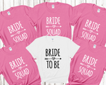 Load image into Gallery viewer, Bride Squad Bride Hen Party T-shirts (Pink)
