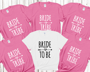 Bride Tribe Bride Hen Party T-shirts (Pink)