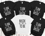 Load image into Gallery viewer, Team Bride Bride Hen Party T-shirts (Black)
