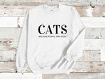 Load image into Gallery viewer, Cats Because People Are Dicks Adult Unisex Sweatshirt
