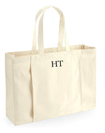 Load image into Gallery viewer, Personalised Small Initial Monogram Cotton Canvas Yoga Bag
