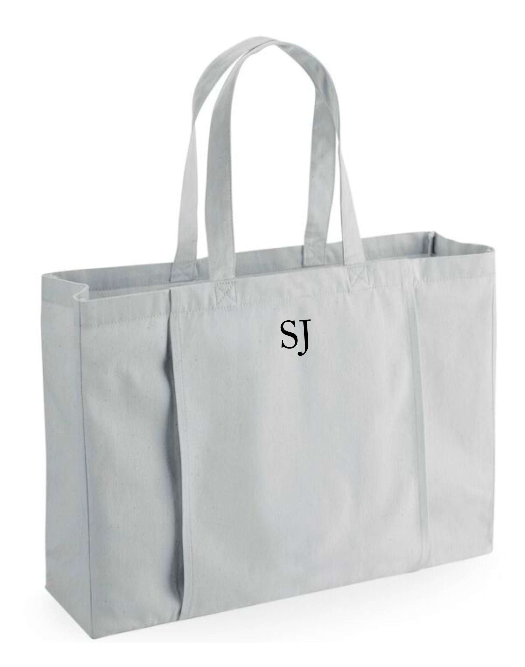 Personalised Small Initial Monogram Cotton Canvas Yoga Bag