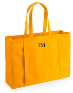 Load image into Gallery viewer, Personalised Small Initial Monogram Cotton Canvas Yoga Bag
