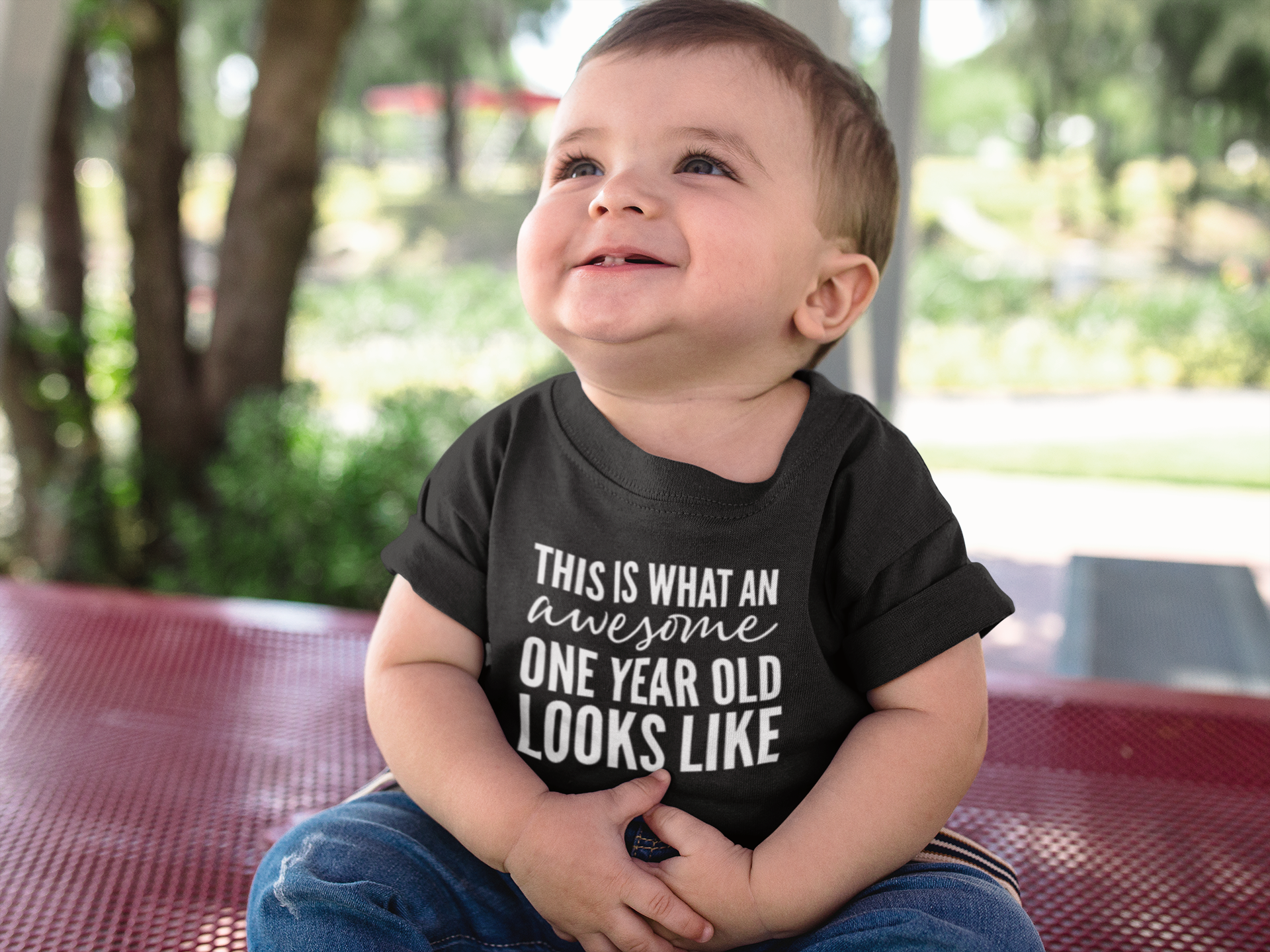 This Is What An Awesome One Year Old Looks Like Kids T-shirt