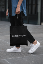 Load image into Gallery viewer, Dogs&gt;People Lightweight Cotton Tote Bag
