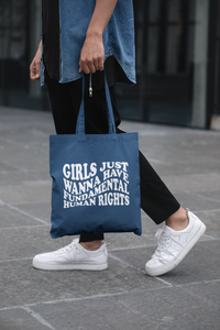 Girls Just Wanna Have Fundamental Human Rights Lightweight Cotton Tote Bag