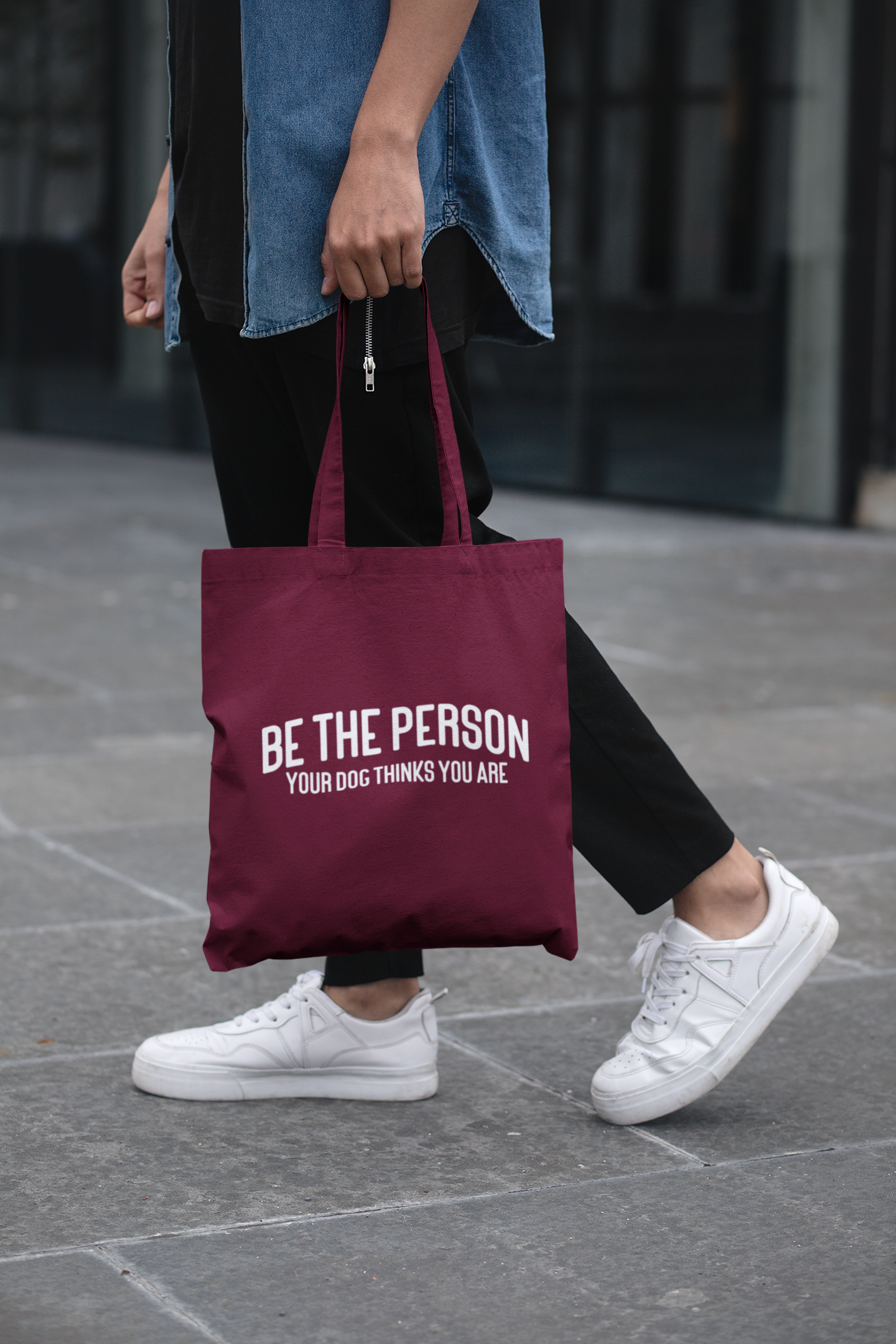 Be The Person Your Dog Thinks You Are Lightweight Tote Bag