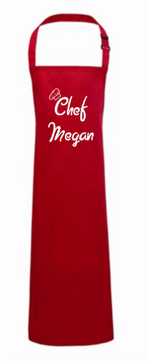 Load image into Gallery viewer, Personalised Kids Childrens Chef (Name) Apron - Red Leader Clothing
