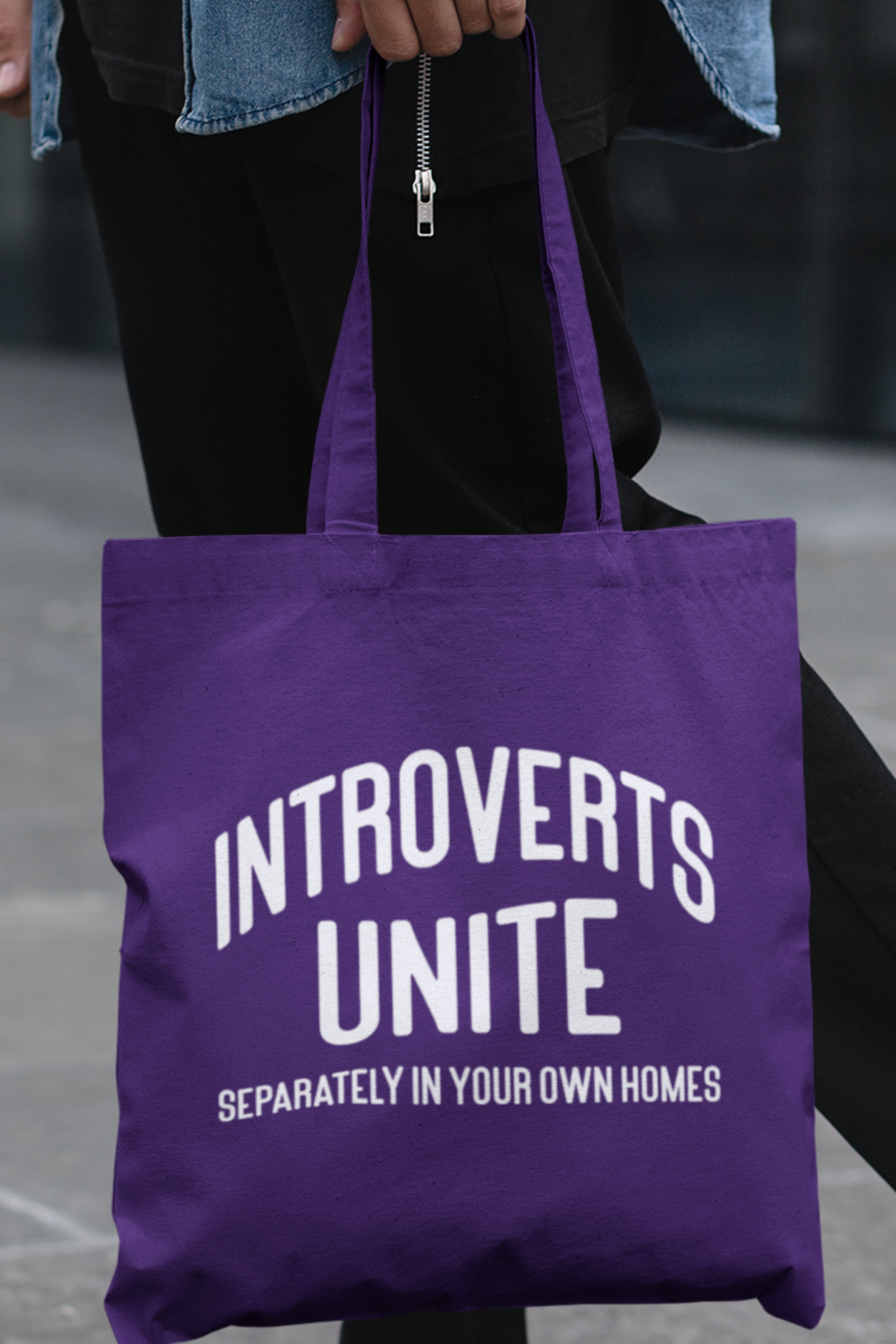 Introverts Unite Lightweight Cotton Tote Bag