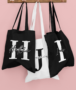 Personalised Initial Name Alphabet Letter Tote Bag