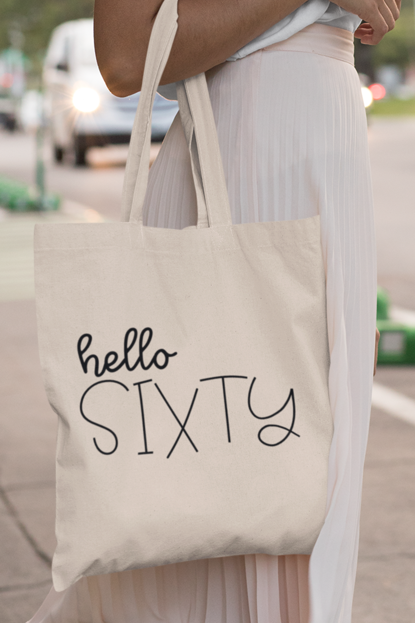 Hello Sixty Lightweight Cotton Tote Bag