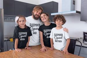 Personalised Sleepover Squad T-Shirt Adult Kids