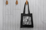 Load image into Gallery viewer, Wife Life Mum Life Best Life Cotton Tote Bag
