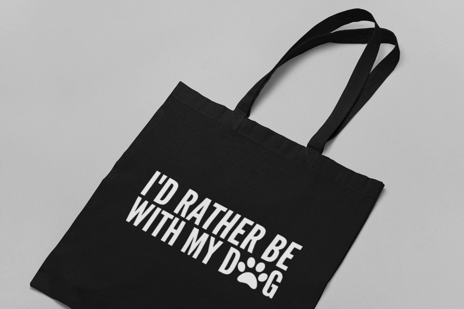 I'd Rather Be With My Dog Lightweight Cotton Tote Bag