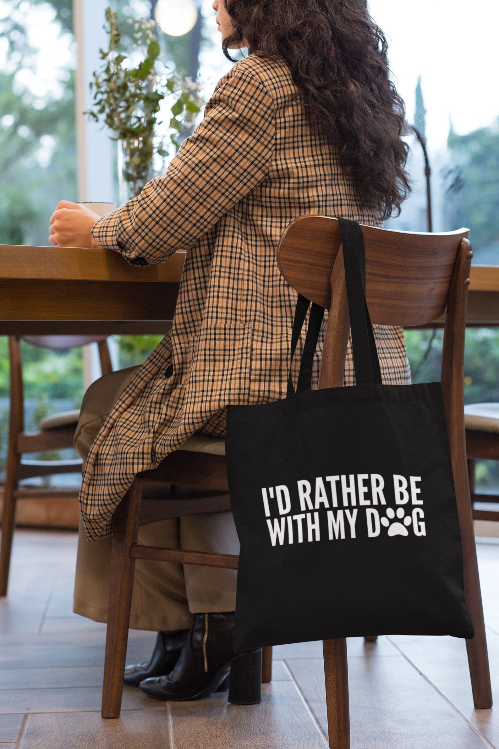 I'd Rather Be With My Dog Lightweight Cotton Tote Bag