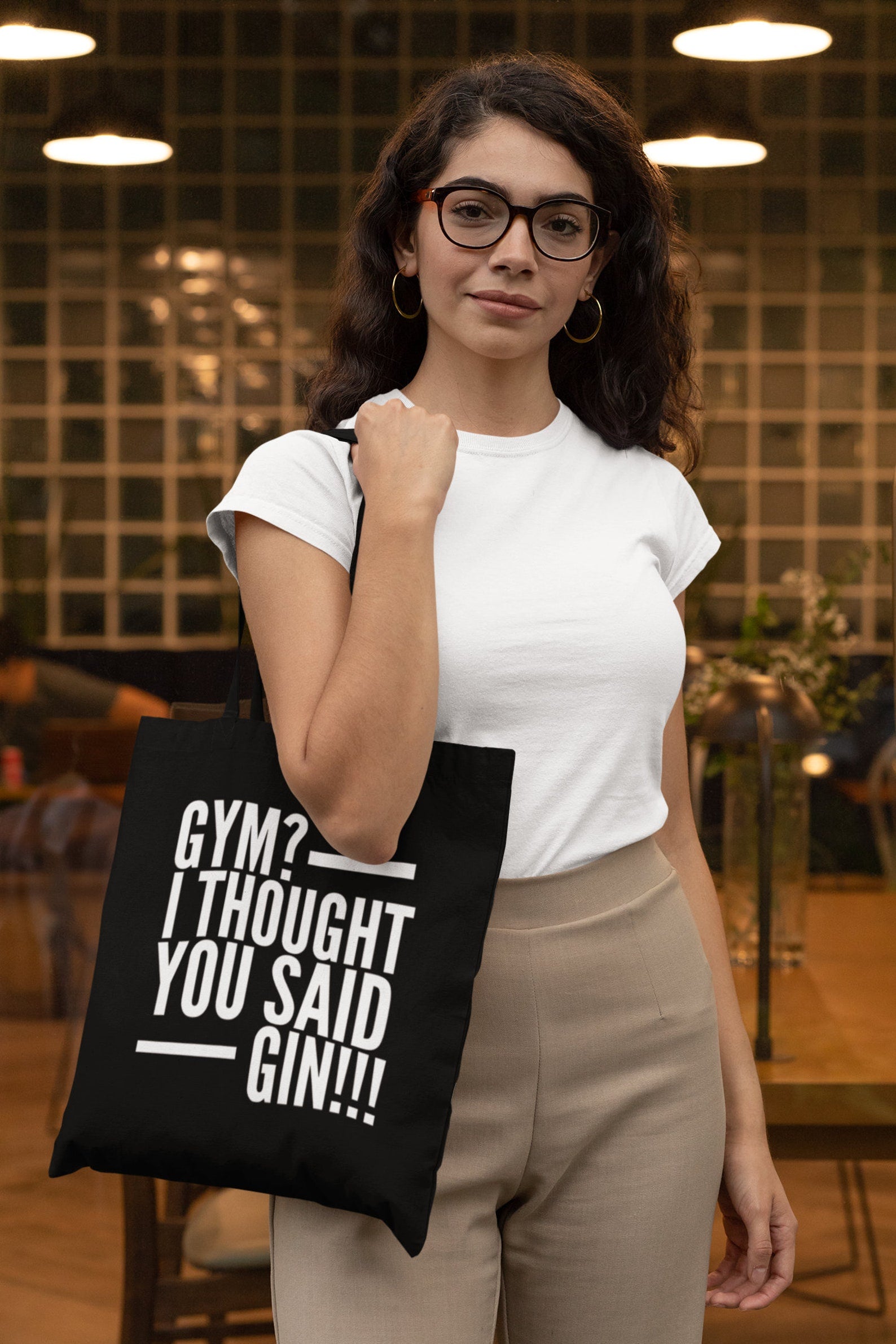 Gym? I Thought You Said Gin Lightweight Tote Bag