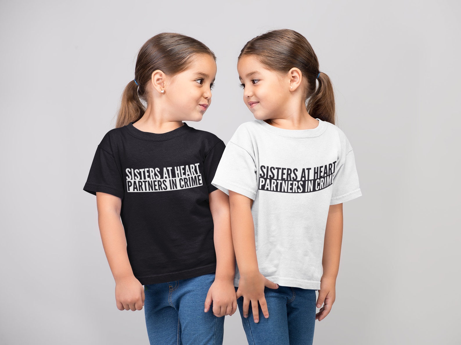 Sisters At Heart Partners In Crime Kids Toddler Baby T-shirt