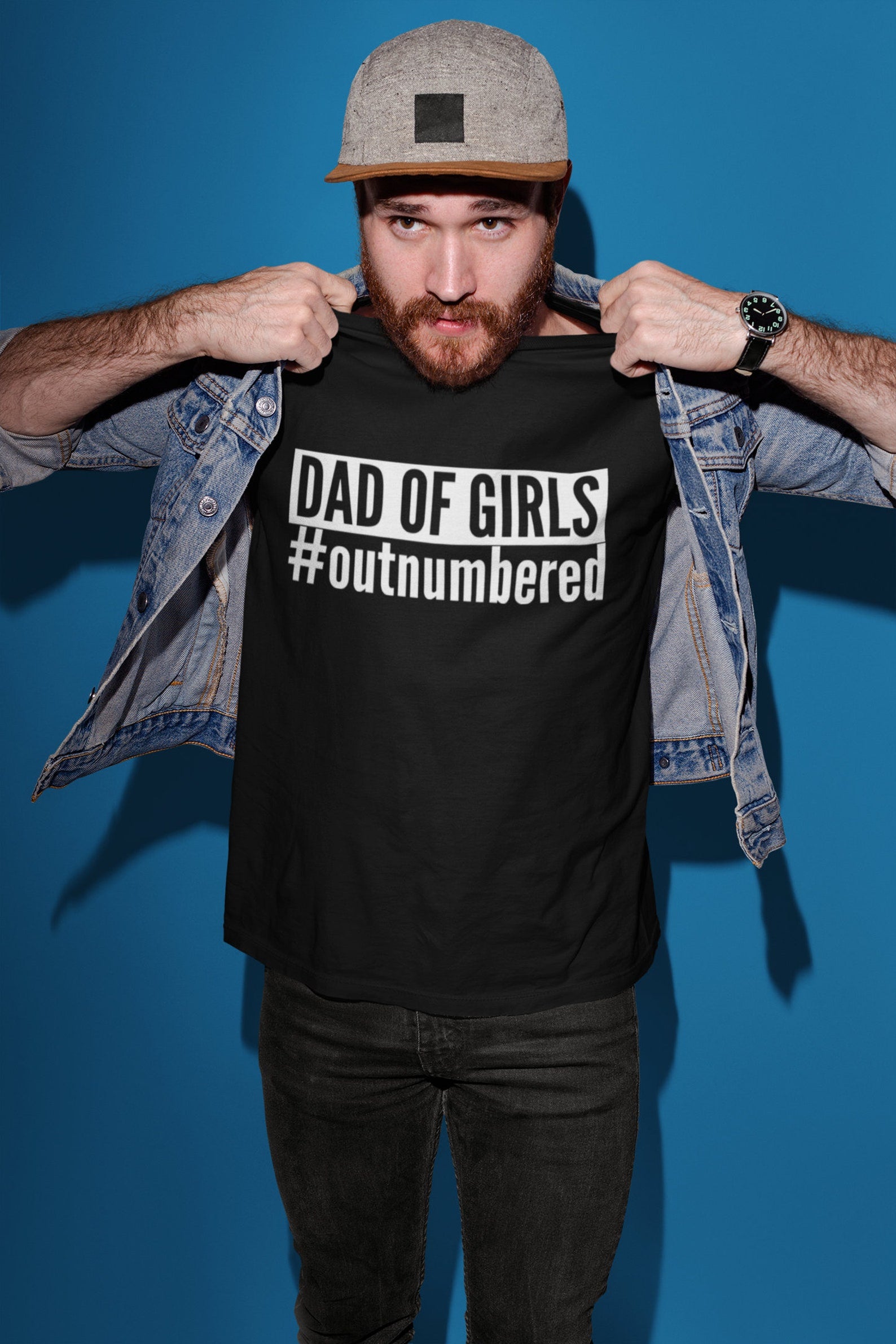 Dad of Girls #outnumbered Mens T-Shirt