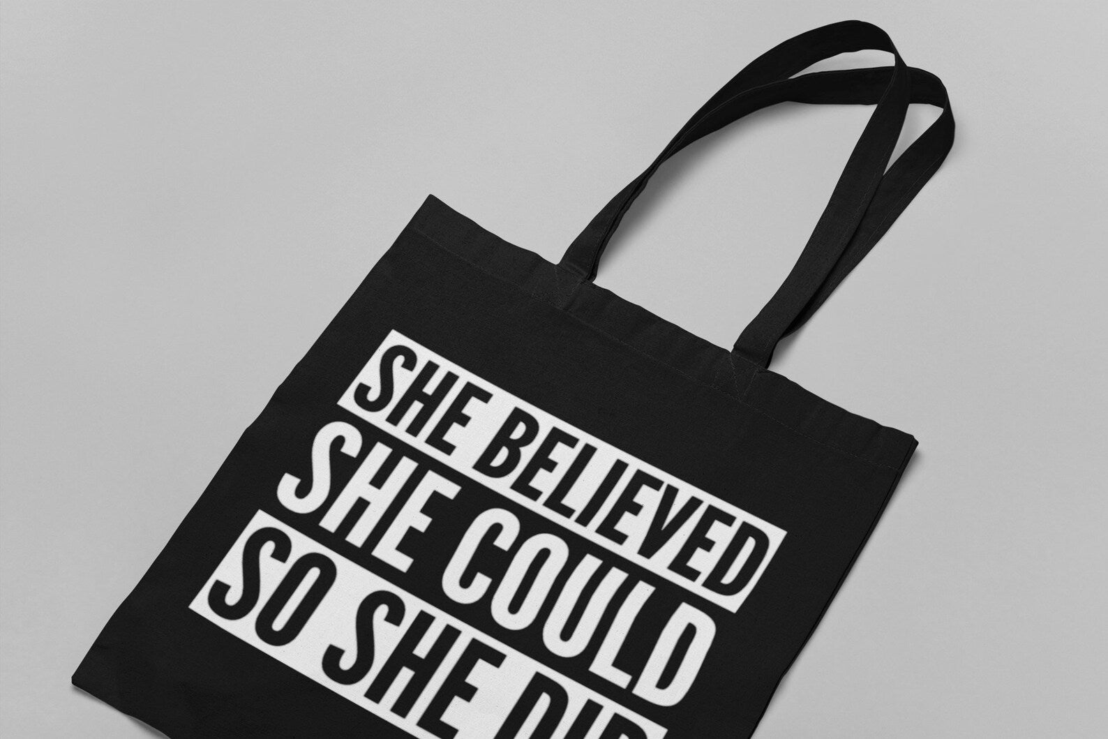 She Believed She Could So She Did Lightweight Cotton Tote Bag