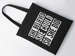 Load image into Gallery viewer, She Believed She Could So She Did Lightweight Cotton Tote Bag
