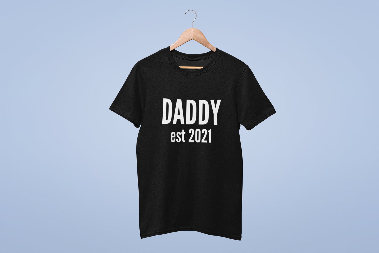 Daddy Established Custom Date Mens/Adults Novelty Tshirt