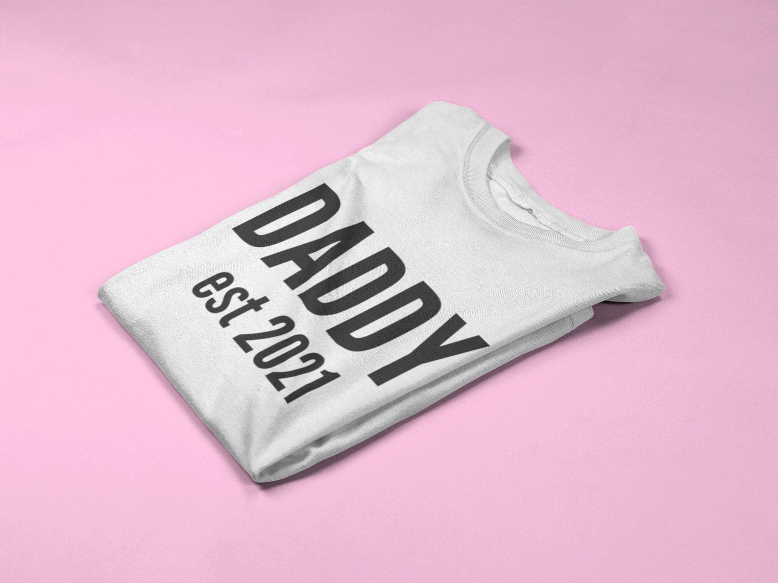 Daddy Established Custom Date Mens/Adults Novelty Tshirt