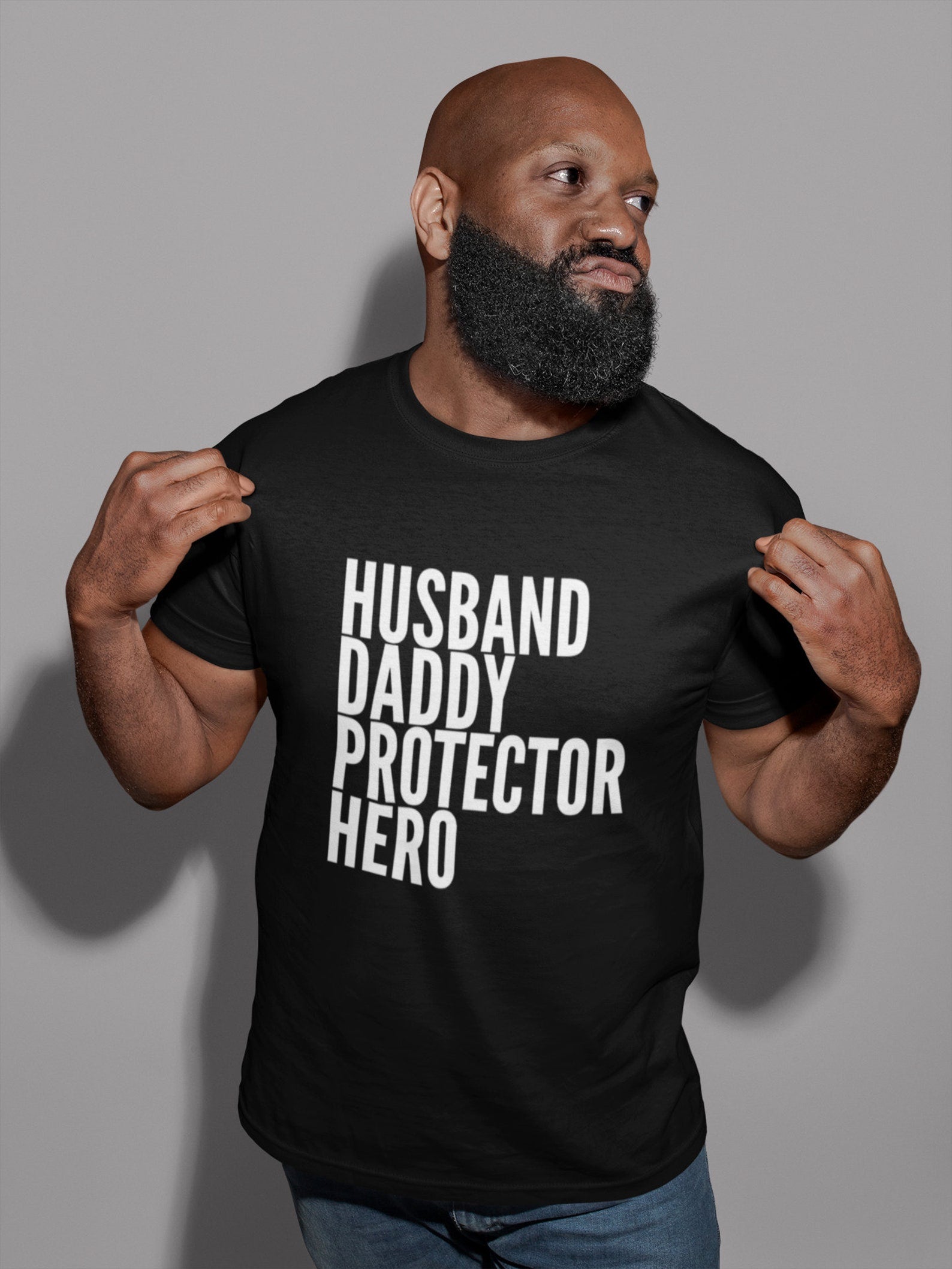 Husband Daddy Protector Hero Mens/Adults Novelty Tshirt