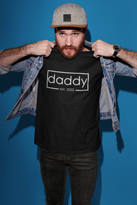 Daddy Established Custom Date Mens/Adults Novelty T-shirt D2