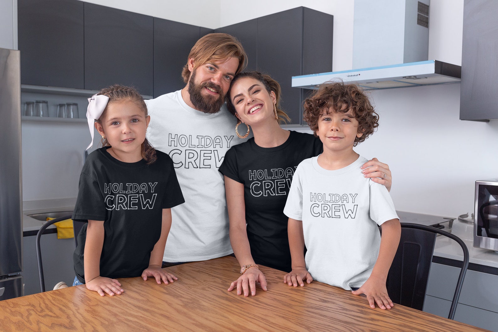 Holiday Crew Friend Adult Parent Child Sibling Matching T-Shirt