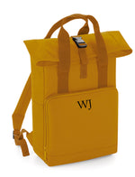 Load image into Gallery viewer, Personalised Initial Monogram Twin Handle Roll-Top Backpack
