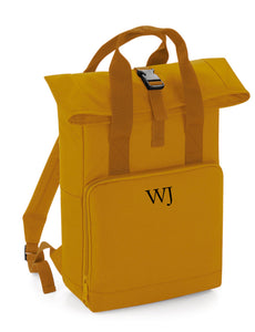 Personalised Initial Monogram Twin Handle Roll-Top Backpack