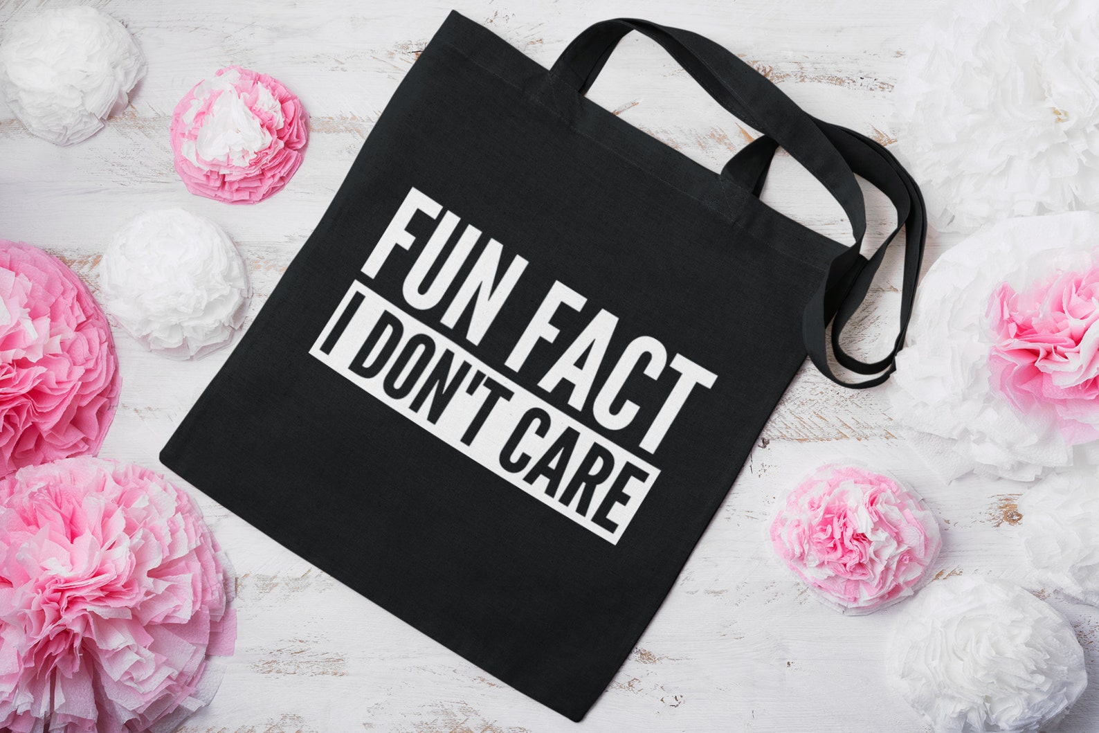 Fun Fact I Don't Care Lightweight Tote Bag