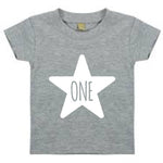 Load image into Gallery viewer, One 1st Birthday Kids STAR T-shirt
