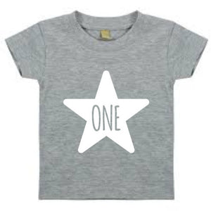 One 1st Birthday Kids STAR T-shirt