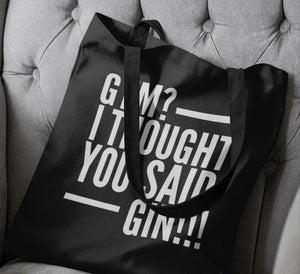 Gym? I Thought You Said Gin Lightweight Tote Bag