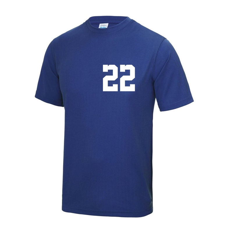 Kids Personalised Polyester Name & Number Sport T-Shirt