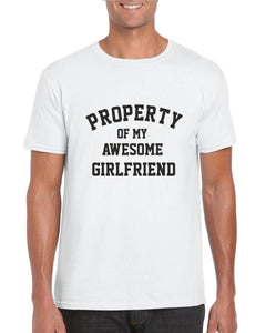 Property of My Awesome Girlfriend Mens Funny T-shirt