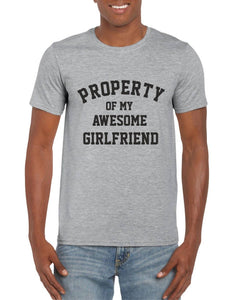 Property of My Awesome Girlfriend Mens Funny T-shirt