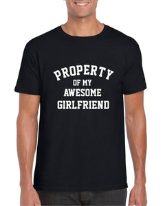 Property of My Awesome Girlfriend Mens Funny T-shirt