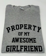 Load image into Gallery viewer, Property of My Awesome Girlfriend Mens Funny T-shirt
